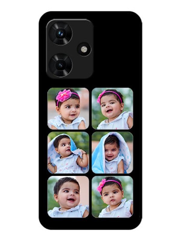 Custom Infinix Hot 30i Photo Printing on Glass Case - Multiple Pictures Design