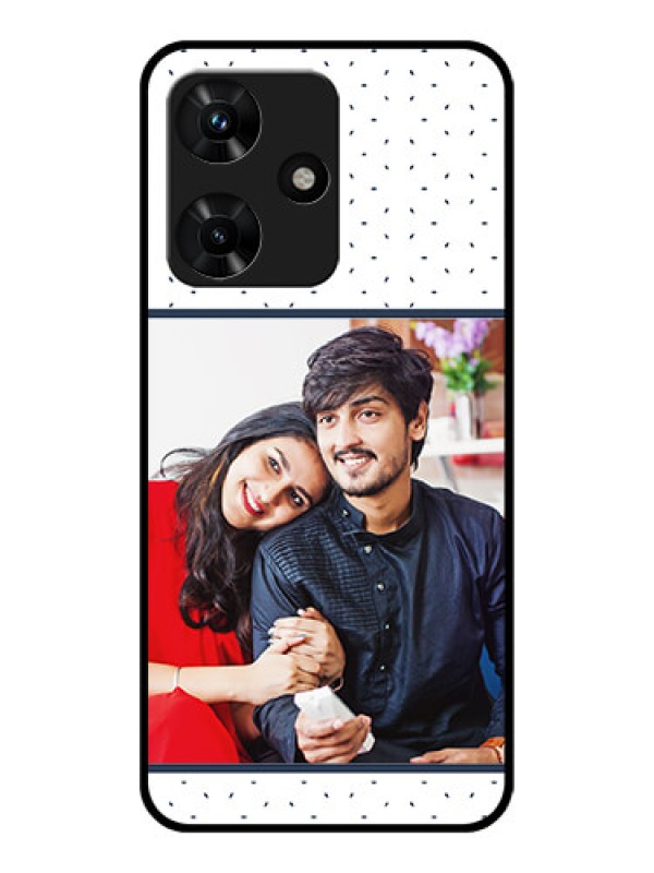 Custom Infinix Hot 30i Personalized Glass Phone Case - Premium Dot Design