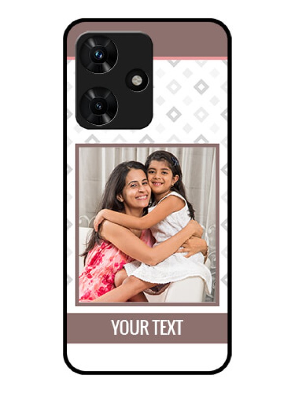 Custom Infinix Hot 30i Photo Printing on Glass Case - Simple Diamond Design