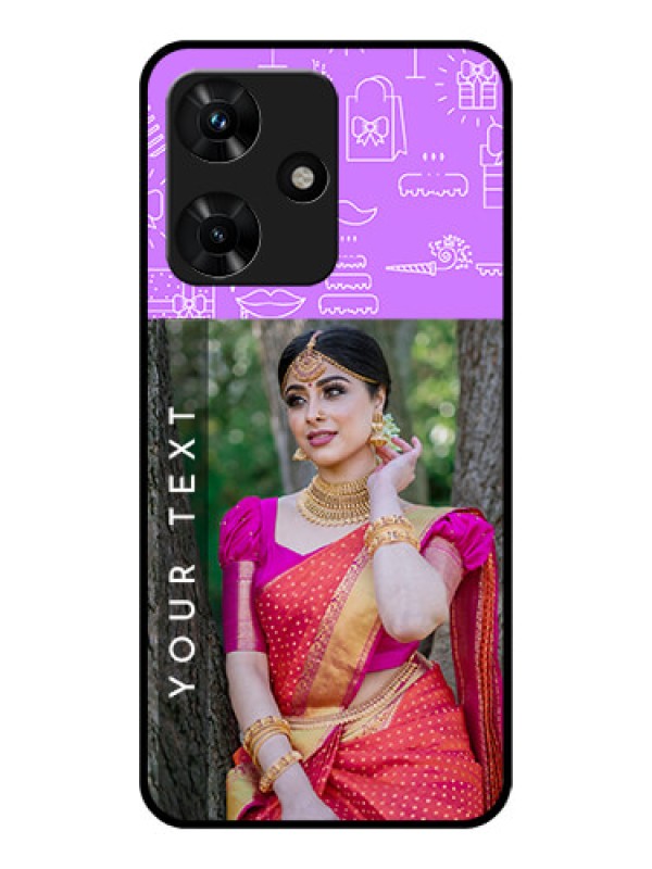 Custom Infinix Hot 30i Custom Glass Mobile Case - Birthday Icons Design