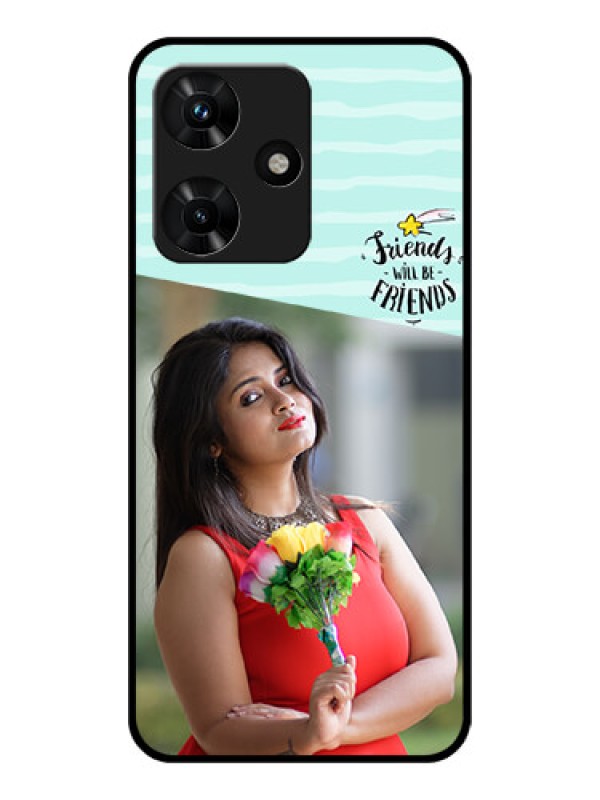 Custom Infinix Hot 30i Custom Glass Phone Case - Friends Picture Icon Design