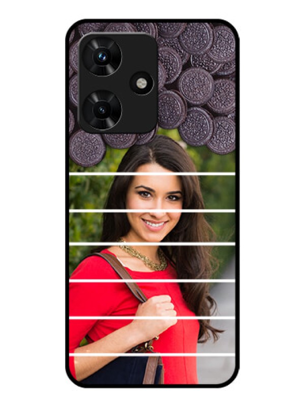 Custom Infinix Hot 30i Custom Glass Phone Case - with Oreo Biscuit Design