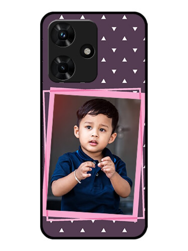 Custom Infinix Hot 30i Custom Glass Mobile Case - Triangle Pattern Dotted Design