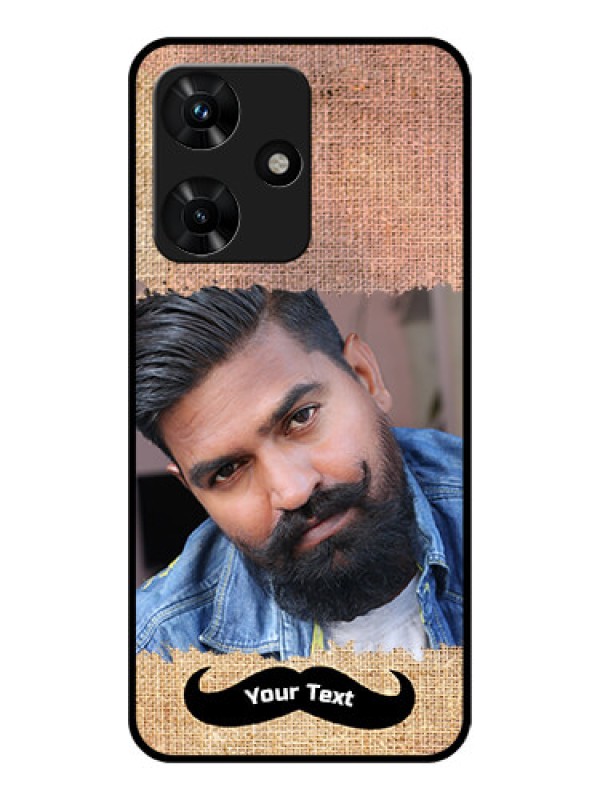 Custom Infinix Hot 30i Personalized Glass Phone Case - with Texture Design