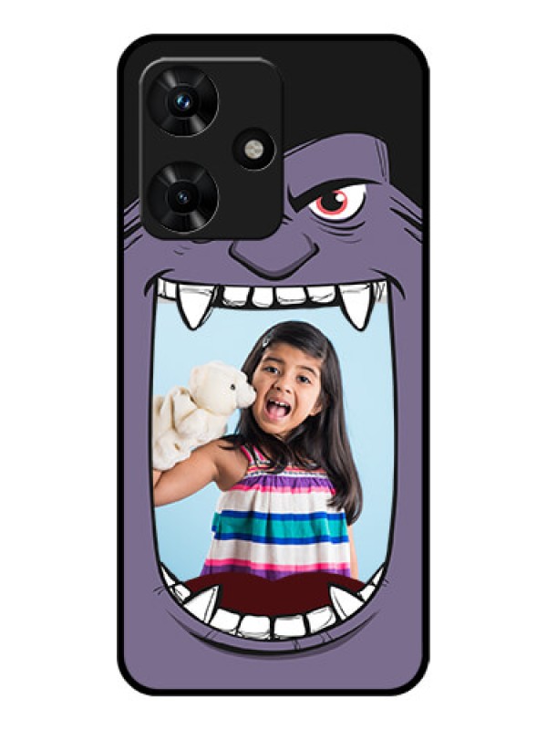 Custom Infinix Hot 30i Custom Glass Phone Case - Angry Monster Design