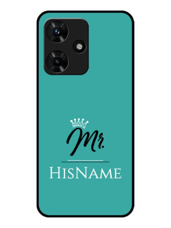 Custom Infinix Hot 30i Custom Glass Phone Case Mr with Name