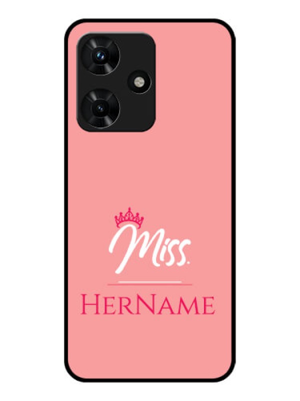 Custom Infinix Hot 30i Custom Glass Phone Case Mrs with Name