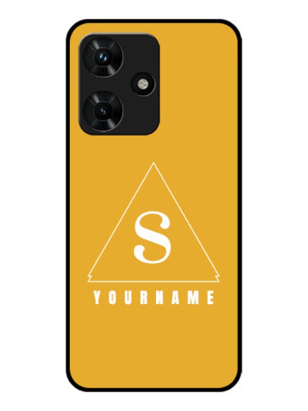 Custom Infinix Hot 30i Personalized Glass Phone Case - simple triangle Design