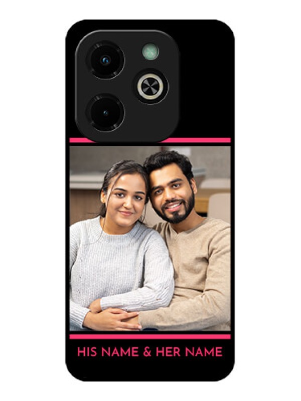 Custom Infinix Hot 40I Custom Glass Phone Case - With Add Text Design