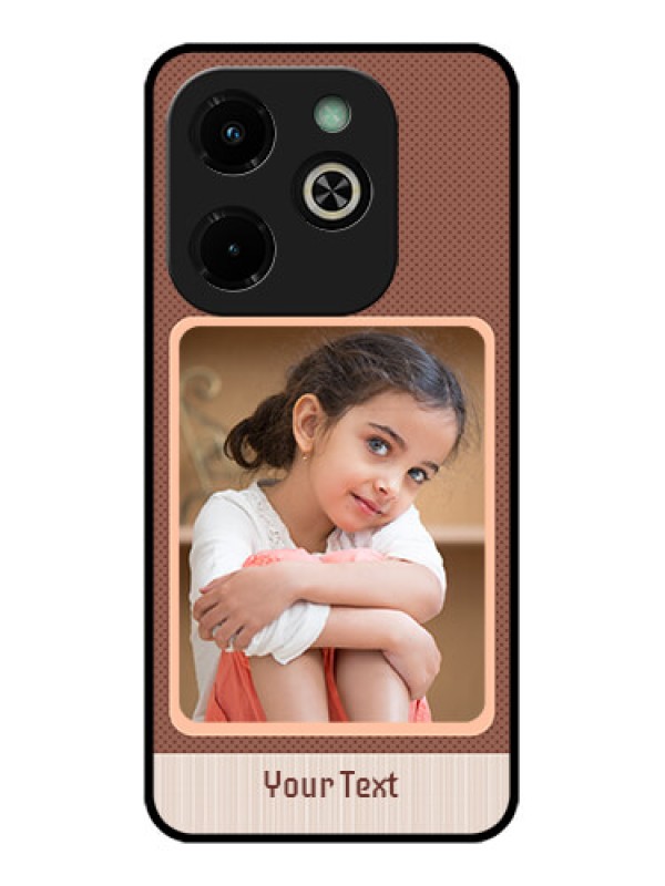 Custom Infinix Hot 40I Custom Glass Phone Case - Simple Pic Upload Design