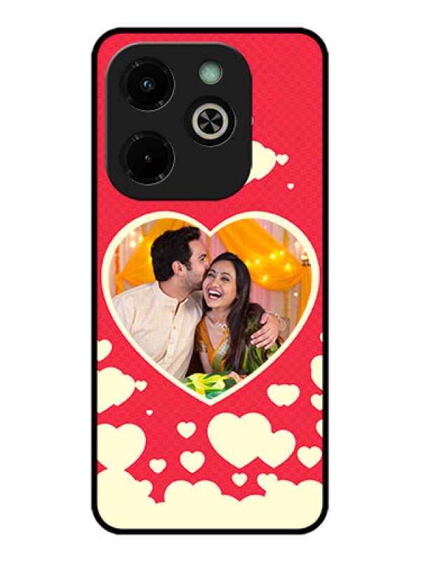 Custom Infinix Hot 40I Custom Glass Phone Case - Love Symbols Phone Cover Design