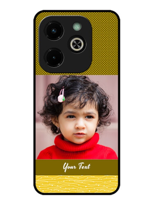 Custom Infinix Hot 40I Custom Glass Phone Case - Simple Green Color Design