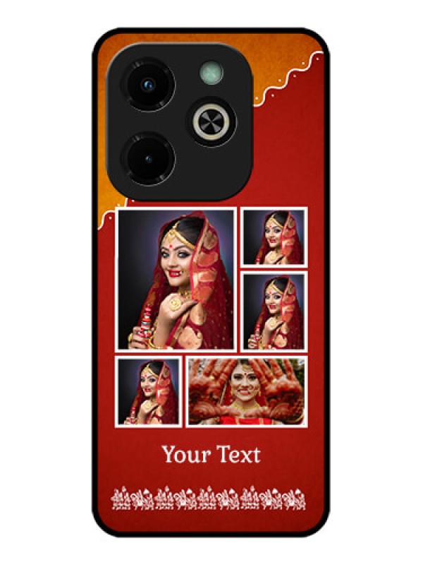 Custom Infinix Hot 40I Custom Glass Phone Case - Wedding Pic Upload Design