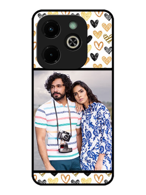 Custom Infinix Hot 40I Custom Glass Phone Case - Love Symbol Design