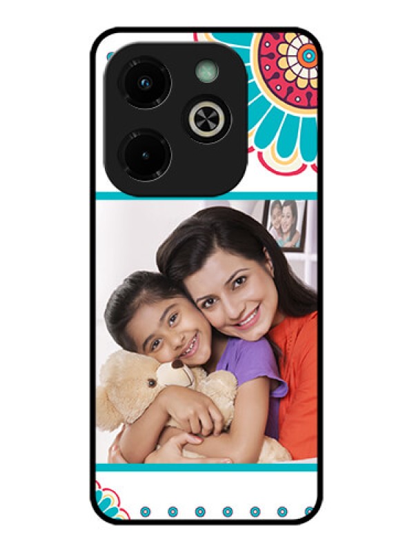 Custom Infinix Hot 40I Custom Glass Phone Case - Flower Design