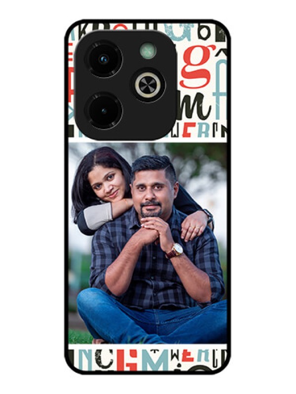 Custom Infinix Hot 40I Custom Glass Phone Case - Alphabet Design