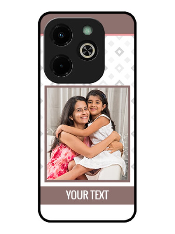 Custom Infinix Hot 40I Custom Glass Phone Case - Simple Diamond Design