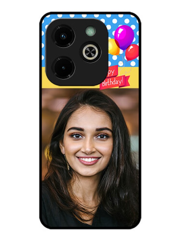 Custom Infinix Hot 40I Custom Glass Phone Case - Happy Birthday Design