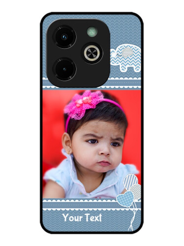 Custom Infinix Hot 40I Custom Glass Phone Case - With Kids Pattern Design