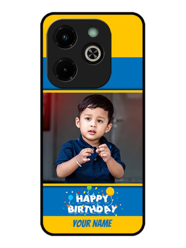 Custom Infinix Hot 40I Custom Glass Phone Case - Birthday Wishes Design