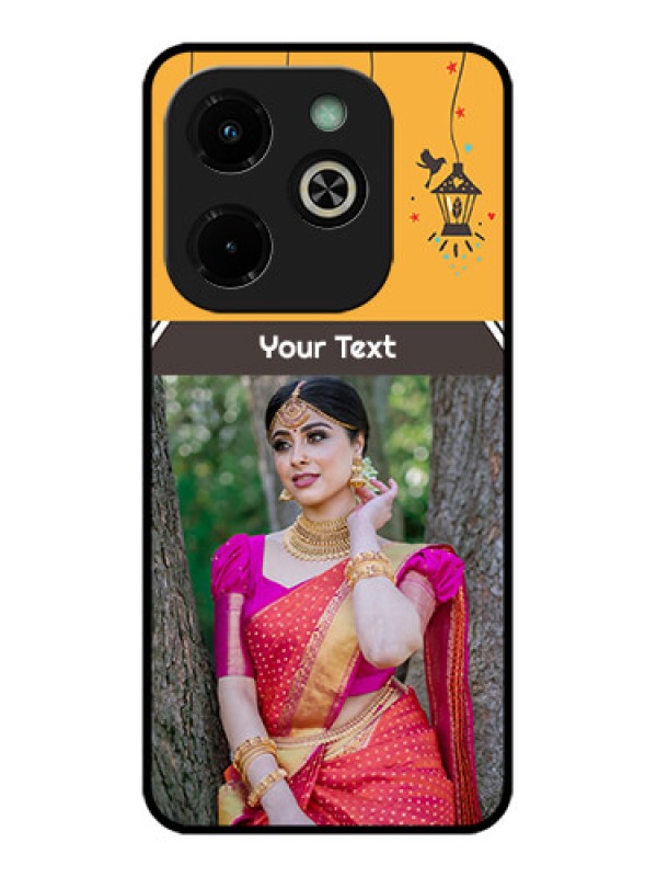 Custom Infinix Hot 40I Custom Glass Phone Case - With Family Picture And Icons