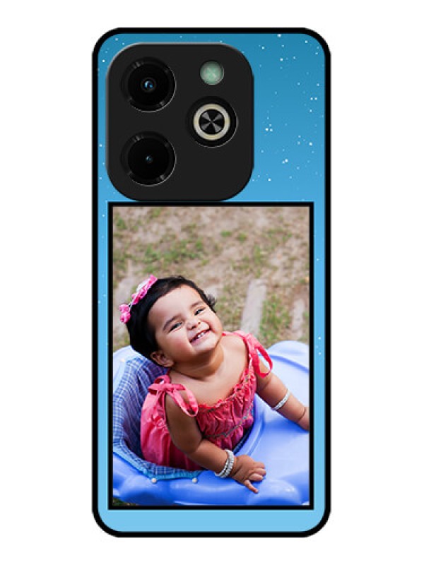 Custom Infinix Hot 40I Custom Glass Phone Case - Wave Pattern Colorful Design