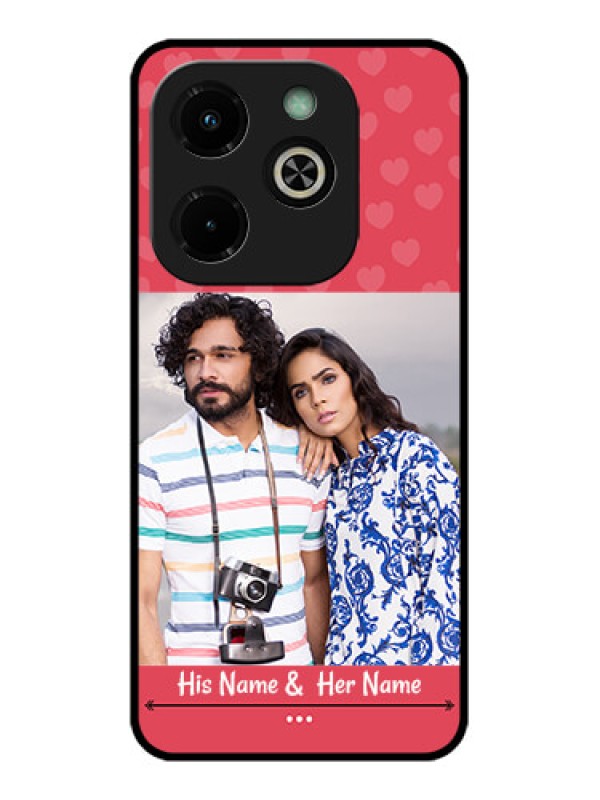 Custom Infinix Hot 40I Custom Glass Phone Case - Simple Love Design