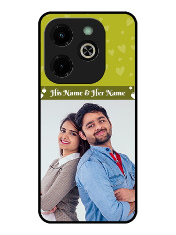 Custom Infinix Hot 40I Custom Glass Phone Case - You and Me Heart Design