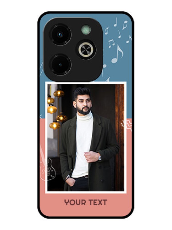 Custom Infinix Hot 40I Custom Glass Phone Case - With Color Musical Note Design