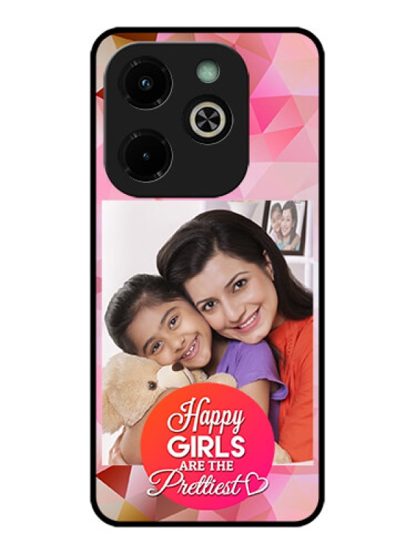 Custom Infinix Hot 40I Custom Glass Phone Case - Abstract Triangle Design