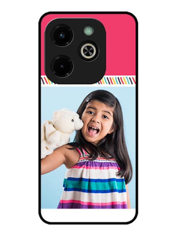 Custom Infinix Hot 40I Custom Glass Phone Case - Line Art Design