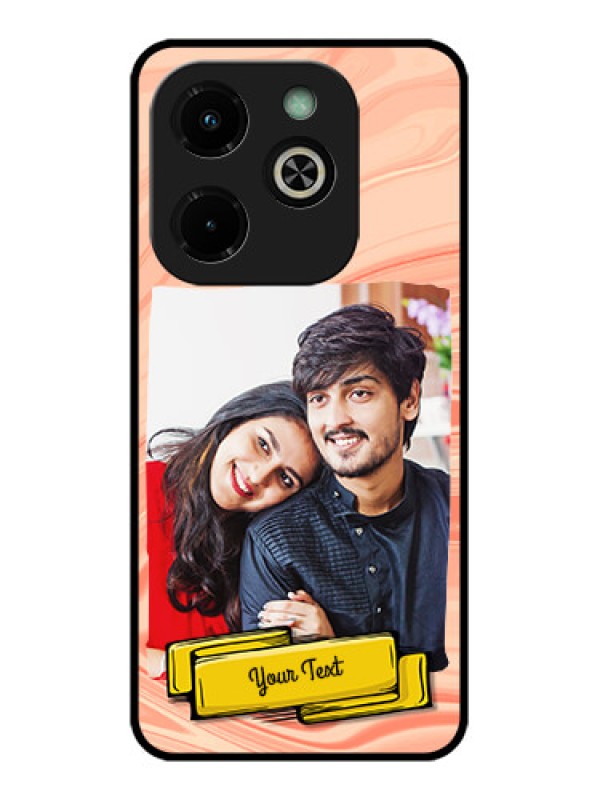 Custom Infinix Hot 40I Custom Glass Phone Case - Marble Texture Design