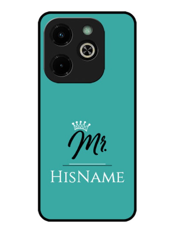 Custom Infinix Hot 40I Custom Glass Phone Case - Mr With Name Design