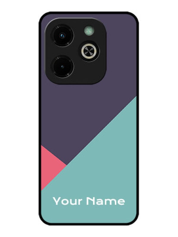 Custom Infinix Hot 40I Custom Glass Phone Case - Tri Color Abstract Design