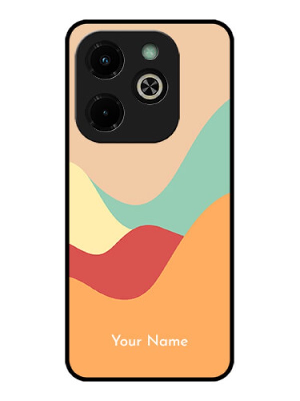 Custom Infinix Hot 40I Custom Glass Phone Case - Ocean Waves Multi - Colour Design