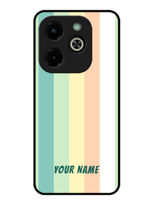 Custom Infinix Hot 40I Custom Glass Phone Case - Multi - Colour Stripes Design