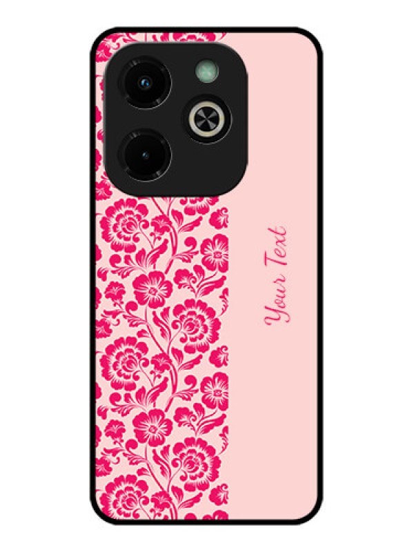 Custom Infinix Hot 40I Custom Glass Phone Case - Attractive Floral Pattern Design