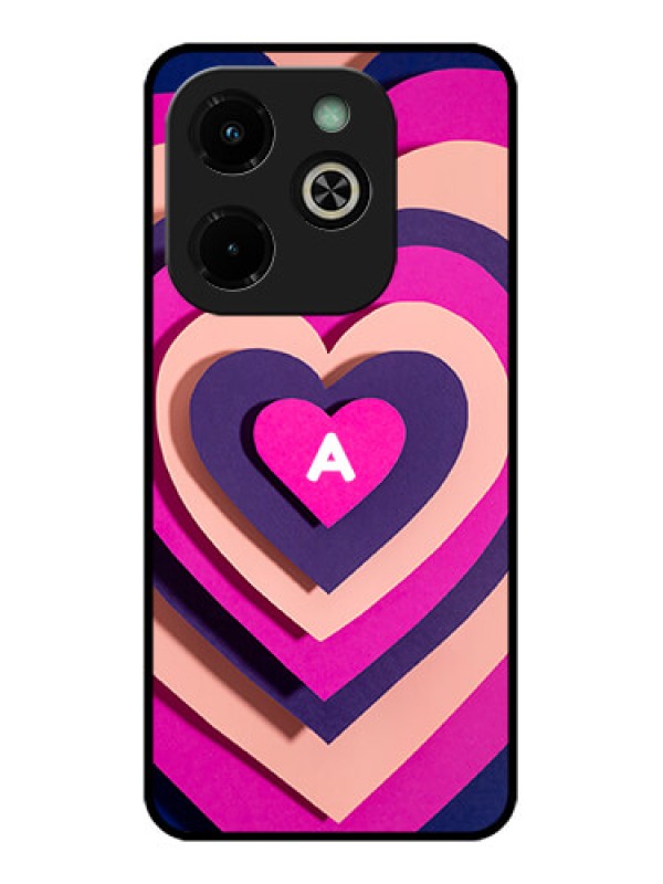 Custom Infinix Hot 40I Custom Glass Phone Case - Cute Heart Pattern Design