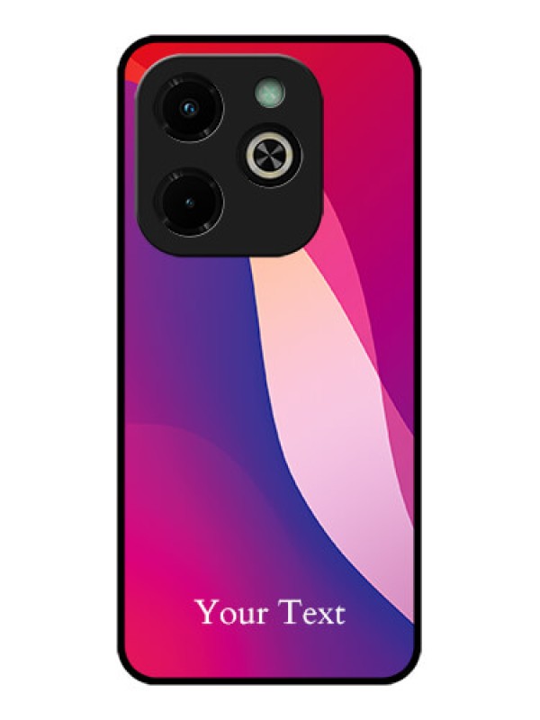 Custom Infinix Hot 40I Custom Glass Phone Case - Digital Abstract Overlap Design