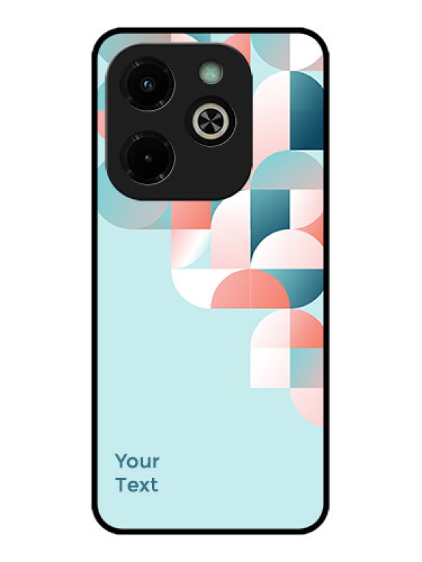 Custom Infinix Hot 40I Custom Glass Phone Case - Stylish Semi - Circle Pattern Design