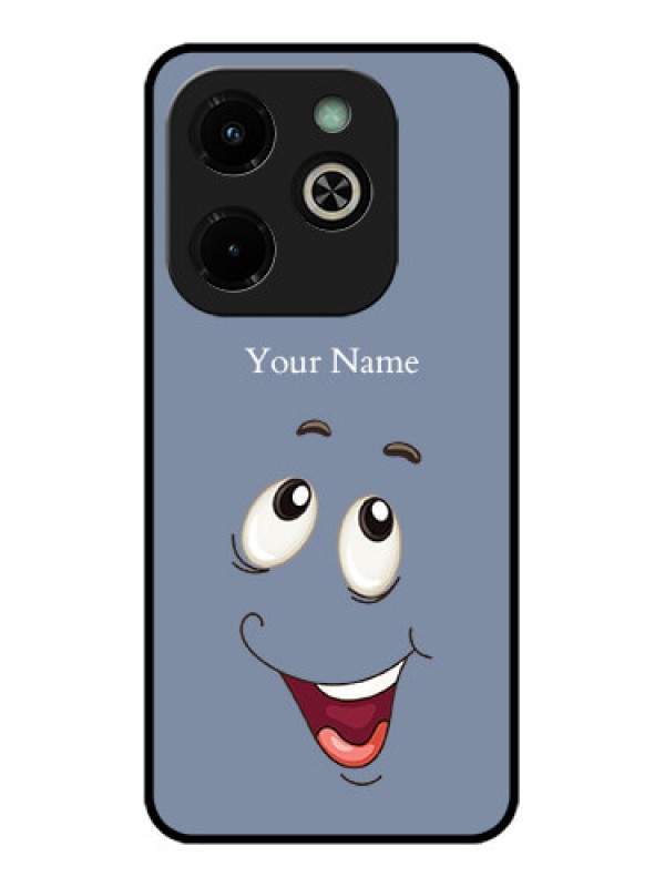 Custom Infinix Hot 40I Custom Glass Phone Case - Laughing Cartoon Face Design