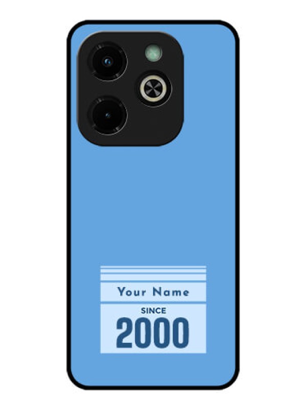 Custom Infinix Hot 40I Custom Glass Phone Case - Custom Year Of Birth Design