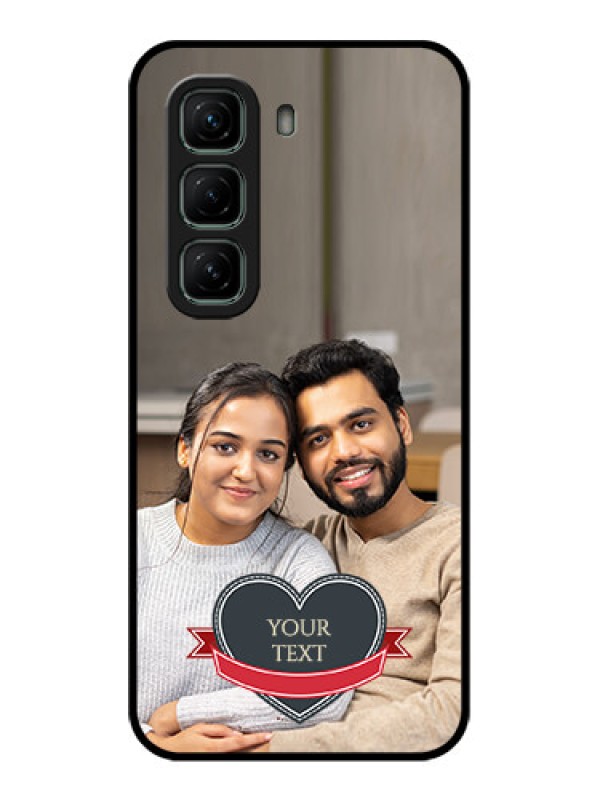 Custom Infinix Hot 50 5G Custom Glass Phone CaseJust Married Couple Design