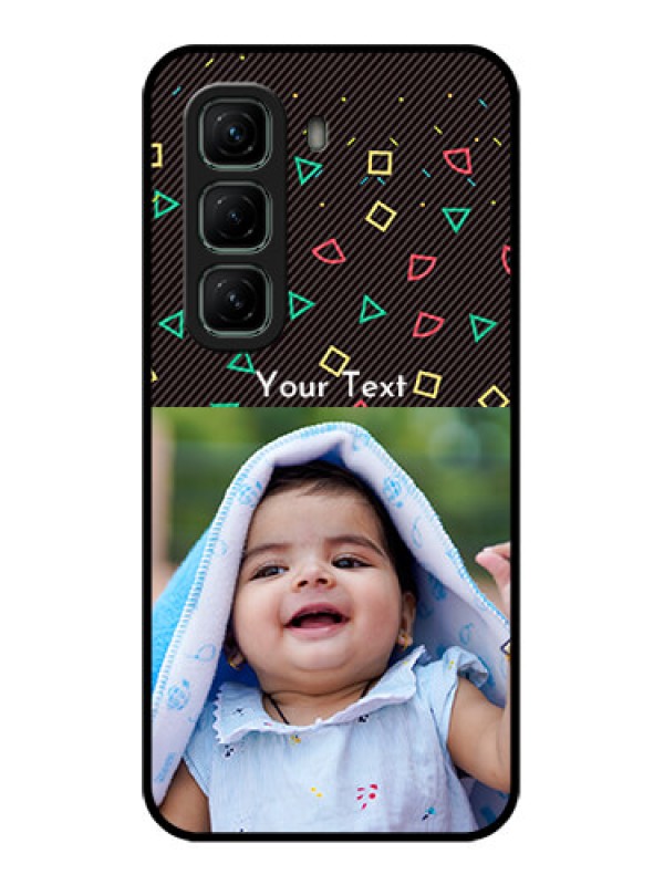 Custom Infinix Hot 50 5G Custom Glass Phone CaseWith Confetti Birthday Design