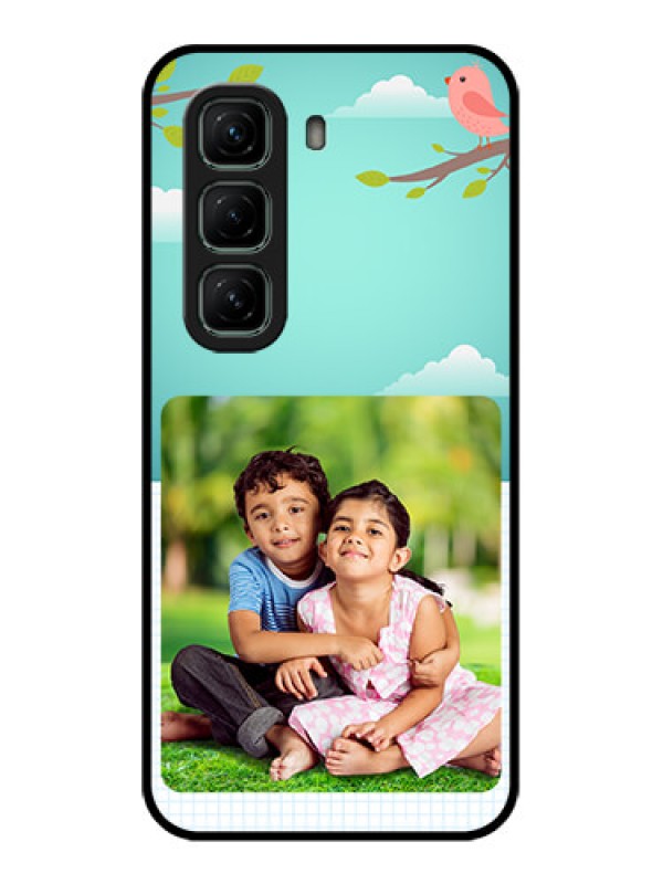 Custom Infinix Hot 50 5G Custom Glass Phone CaseDoodle Love Design