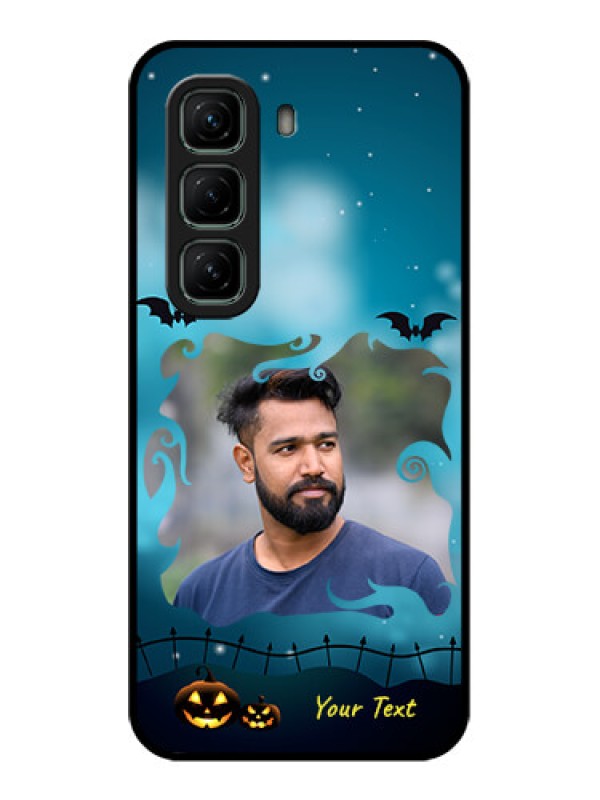 Custom Infinix Hot 50 5G Custom Glass Phone CaseHalloween Frame Design