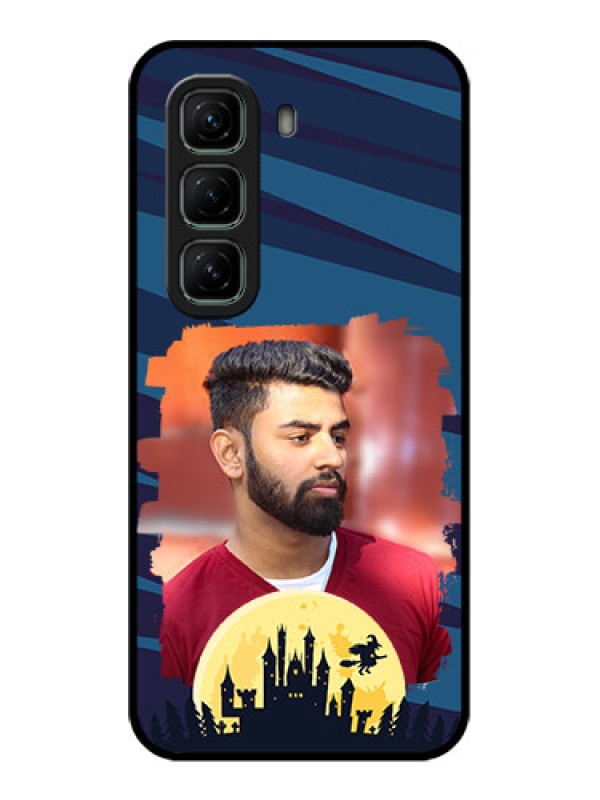 Custom Infinix Hot 50 5G Custom Glass Phone CaseHalloween Witch Design