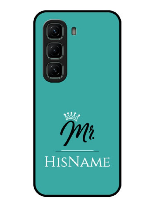 Custom Infinix Hot 50 5G Custom Glass Phone CaseMr With Name Design