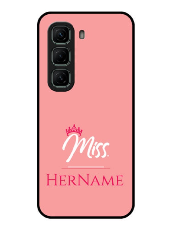 Custom Infinix Hot 50 5G Custom Glass Phone CaseMrs With Name Design