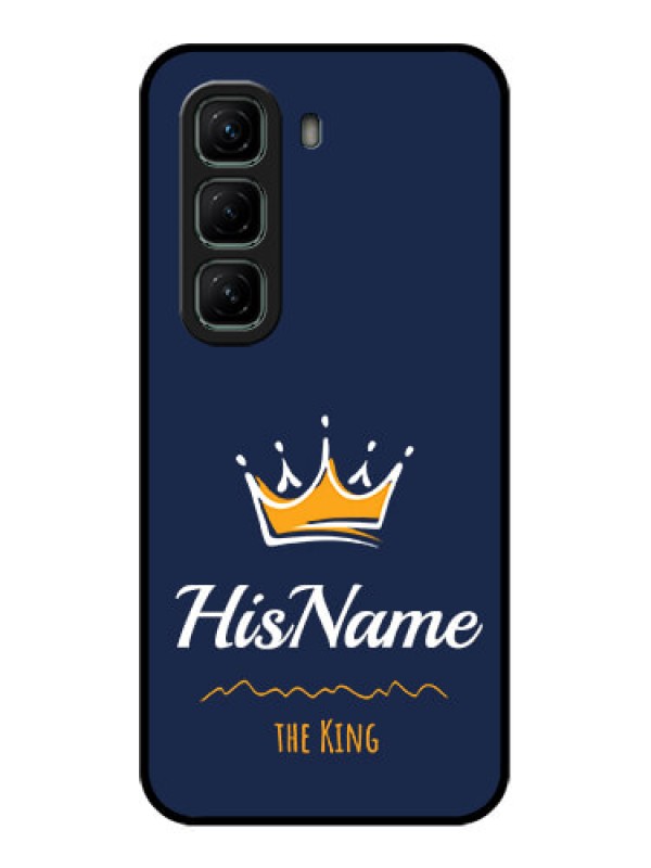 Custom Infinix Hot 50 5G Custom Glass Phone CaseKing With Name Design